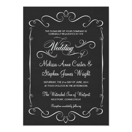 Rustic Chalkboard Wedding Invitations 7