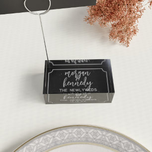 Rustic Chalkboard Wedding Table Card Holder