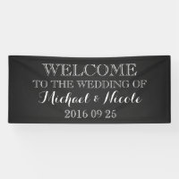 Rustic Chalkboard Wedding Welcome Sign Custom