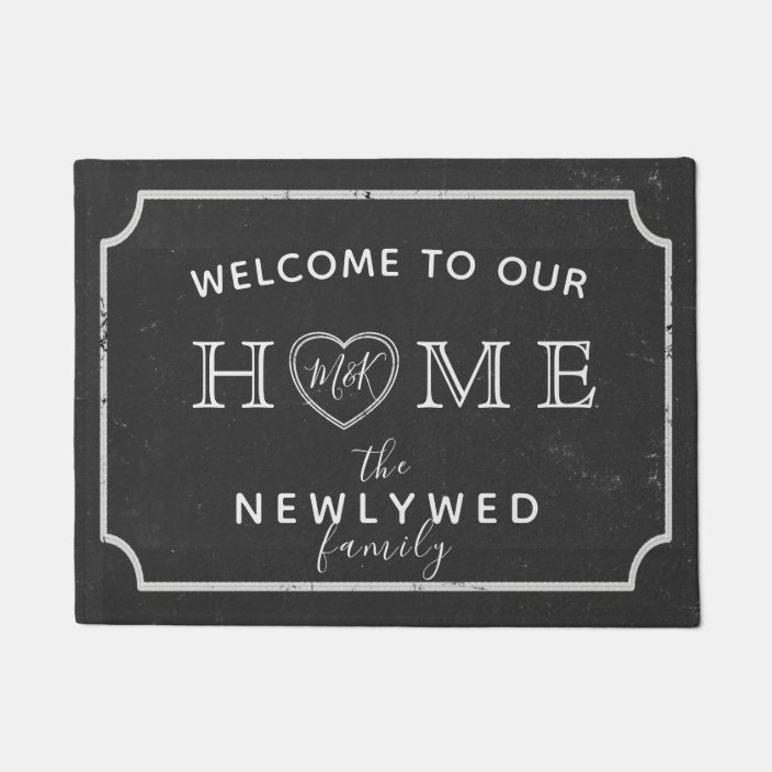 Rustic Chalkboard to our Home Doormat