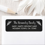 Rustic Chalkboard Winter Holiday Pine Address Label<br><div class="desc">Rustic Chalkboard Winter Holiday Pine Branches Return Address Labels featuring a quaint white pine branch and pine cone against a rustic chalkboard background. Perfect for your winter or holiday letters and cards!</div>