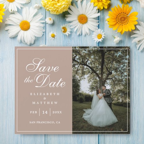 Rustic Champagne Wedding Picture Save The Date