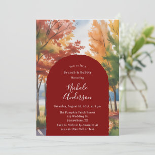 Rustic Changing of the Leaves Brunch & Bubbly Invitation