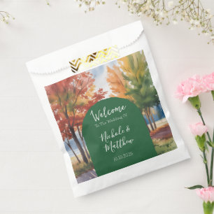 Rustic Changing of the Leaves Wedding  Favor Bag