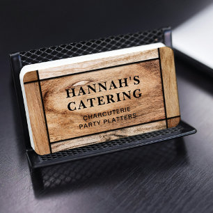 Rustic Charcuterie Board QR Code Business Card
