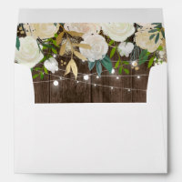 Rustic Charm Chic Floral String Lights for 5x7 Envelope