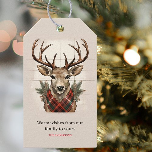 Rustic Charm Farmhouse Treasures with Plaid Deer Gift Tags
