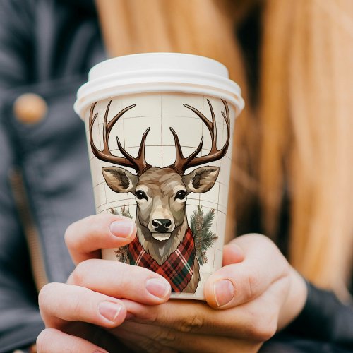 Rustic Charm Farmhouse Treasures with Plaid Deer Paper Cups