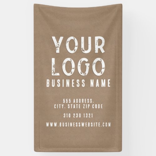 Rustic Charm Kraft Paper Business  Banner