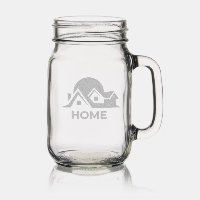 Rustic Charm Mason Jar With Handle 16oz*** (Glassware)