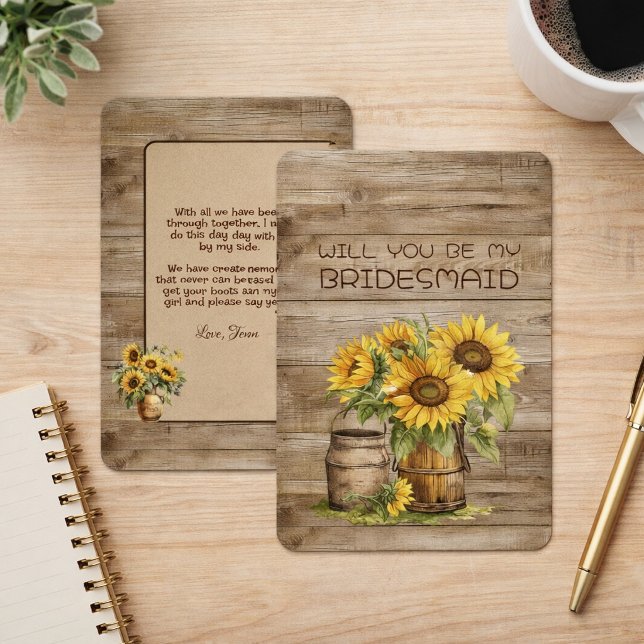 Rustic Charm Sunflowers Bridesmaid Proposal (Creator Uploaded)