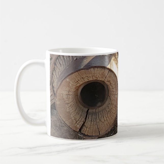 Rustic Charm Wagon Wheel Coffee Mug (Left)