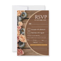 Rustic Charm Wedding RSVP Card