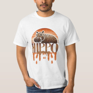 Rustic Charmed Burnout Hippo Graphic T-Shirt