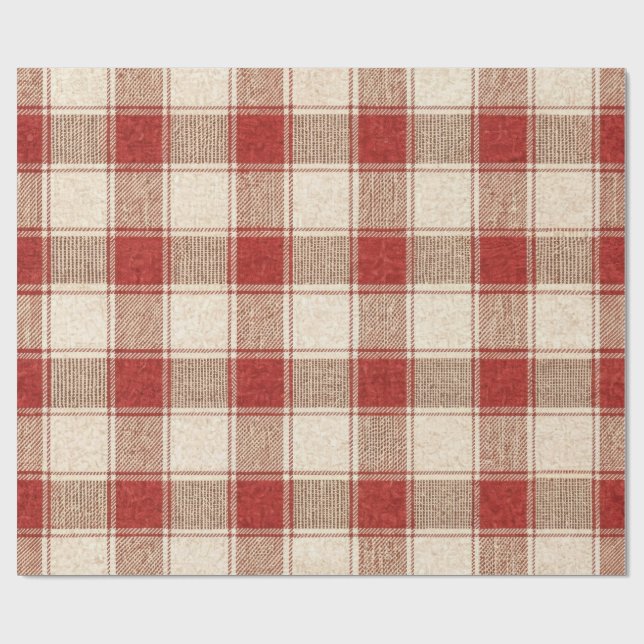 Rustic Check Wrapping Paper (Flat)