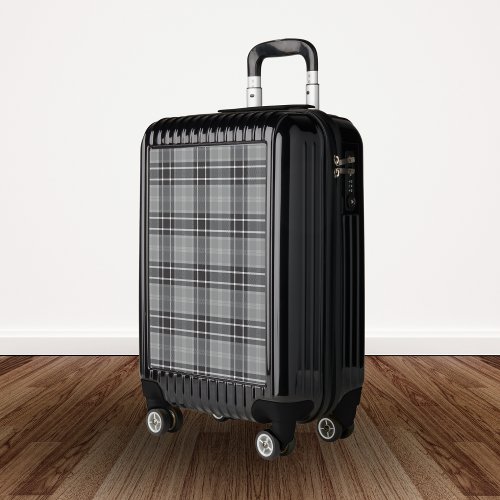 Rustic Checkered Grey Plaid Pattern Country Style Luggage