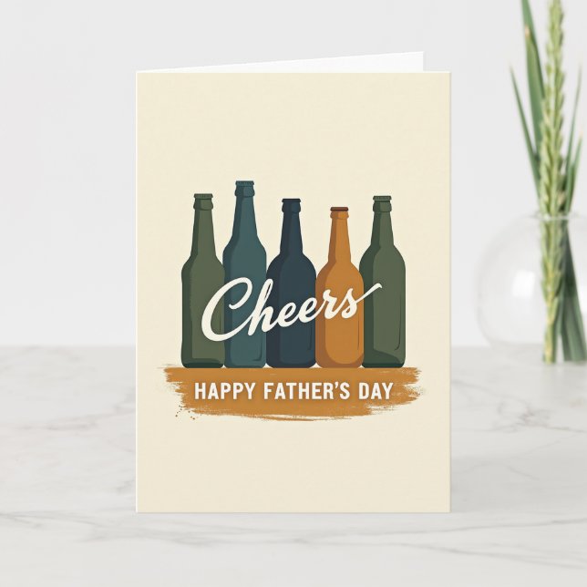 Rustic Cheers Fathers Day Card (Front)