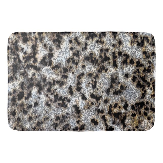 Rustic Cheetah Print Design Bath Mat (Front)