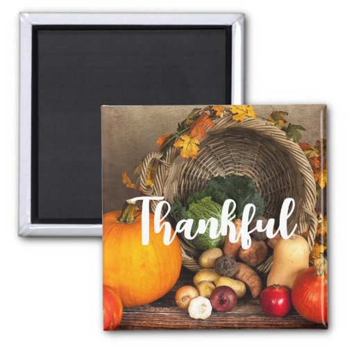 Rustic Chefs Table Bountiful Harvest Thankful Magnet