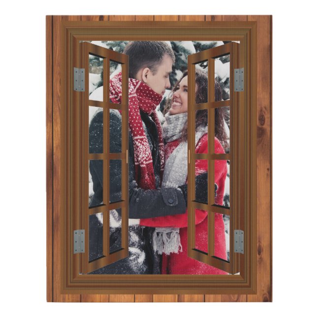Rustic Cherry Window Frame Amazing Canvas Print (Front)