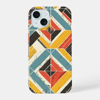 Rustic Chevron Mosaic iPhone 15 Case