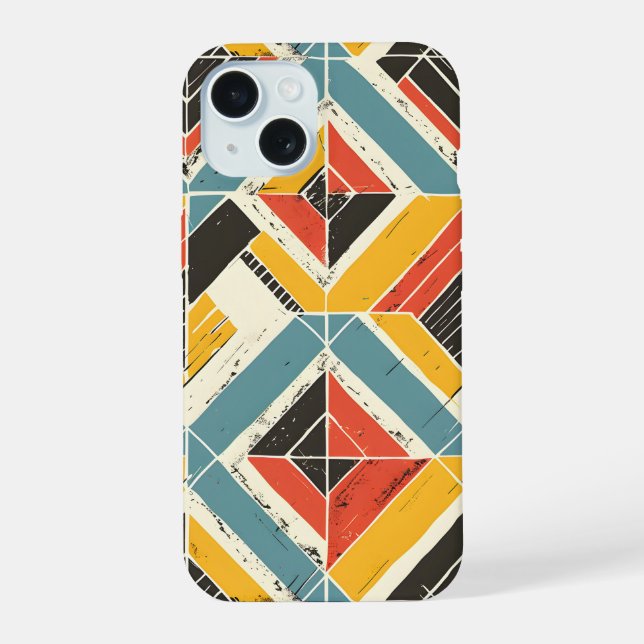 Rustic Chevron Mosaic Iphone Case (Back)