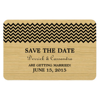 Rustic Chevron Save the Date Magnet, Ebony Magnet