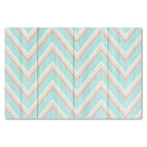 Rustic Chevron Wood Shabby Cottage Chic Tea Party Tissue Paper