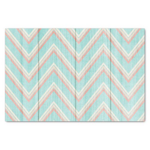 Rustic Chevron Wood Shabby Cottage Chic Tea Party Tissue Paper