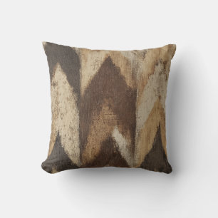 Rustic Chevron Wood Texture Pillow