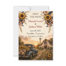 Rustic Chic Americana Barn Wedding with sunflowers