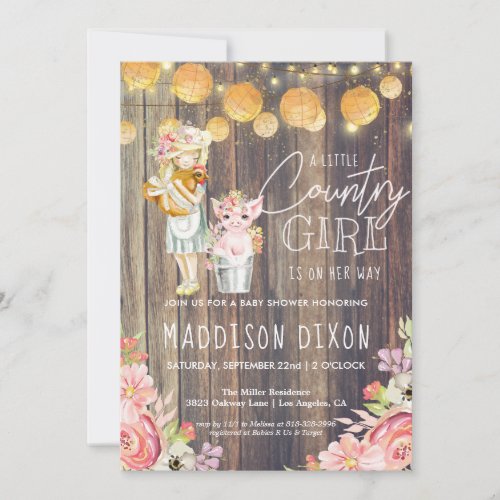 Rustic Chic Barnwood Floral Country Baby Shower