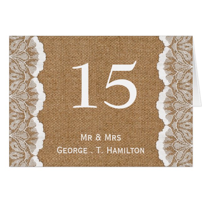 Rustic Chic burlap and lace country wedding (Front Horizontal)