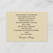 Rustic Chic burlap and lace country wedding Business Card (Back)