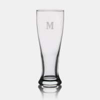 Rustic Chic Elegant Monogrammed Etched Beer Lager