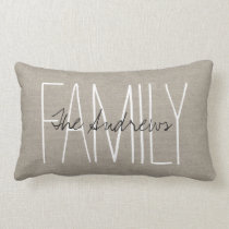 Rustic Chic Family Monogram Lumbar Pillow Rustic Chic Family Monogram Lumbar Pillow