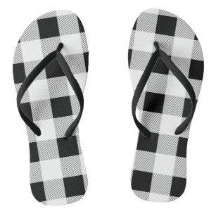 black and white plaid sandals