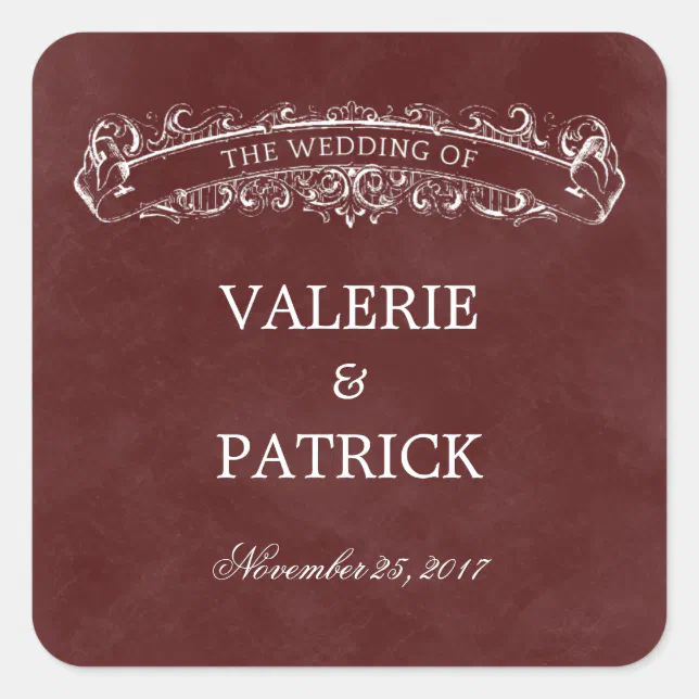 Rustic Chic Favor Sticker/Envelope Seal Red Zazzle