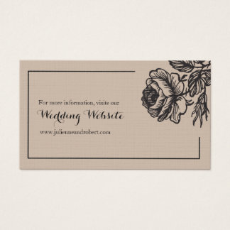 Fl Wedding Rsvp Business Cards Templates Zazzle Rustic Chic Fl Simple Wedding Rsvp Website Business Card
