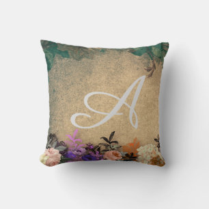 Rustic chic, french country, floral pattern,trendy throw pillow