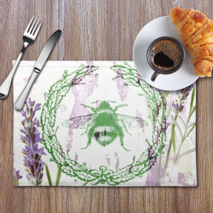 rustic chic french country lavender vintage bee cloth placemat