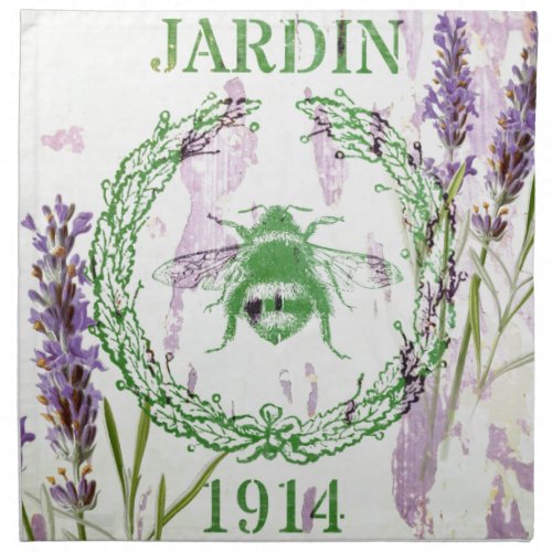 rustic chic french country lavender vintage bee napkin