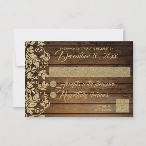 Rustic Chic Gold Damask Response