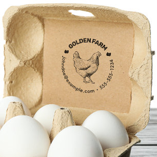 Rustic Chic Hen Egg Stamp
