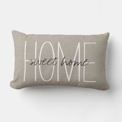 Rustic Chic Home Sweet Home Outdoor Pillow