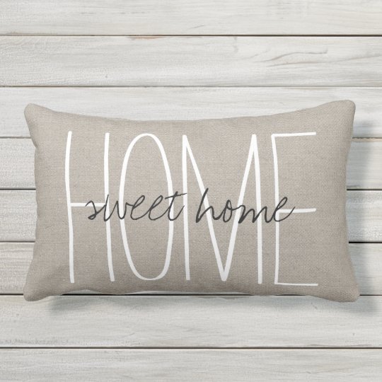 home sweet home outdoor pillow