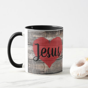 rustic chic I HEART JESUS Mug