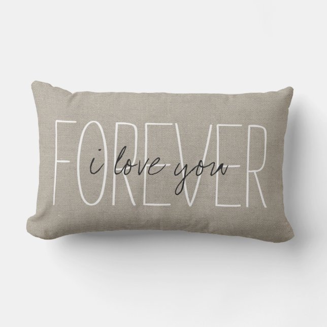 Rustic Chic I Love You Forever Outdoor Pillow (Front)