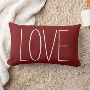 Rustic Chic Love Lumbar Pillow