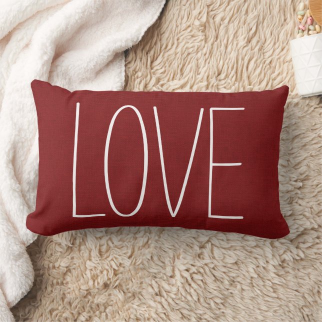 Rustic Chic Love Lumbar Pillow (Blanket)